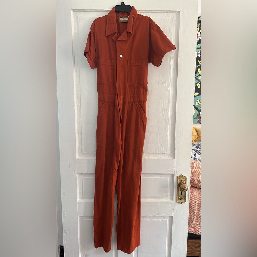 Big Bud Press Short Sleeve Jumpsuit Size Medium Smoked Paprika - EUC